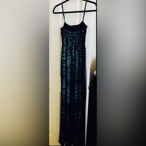 Black and mint and teal design plus size dress size 3X